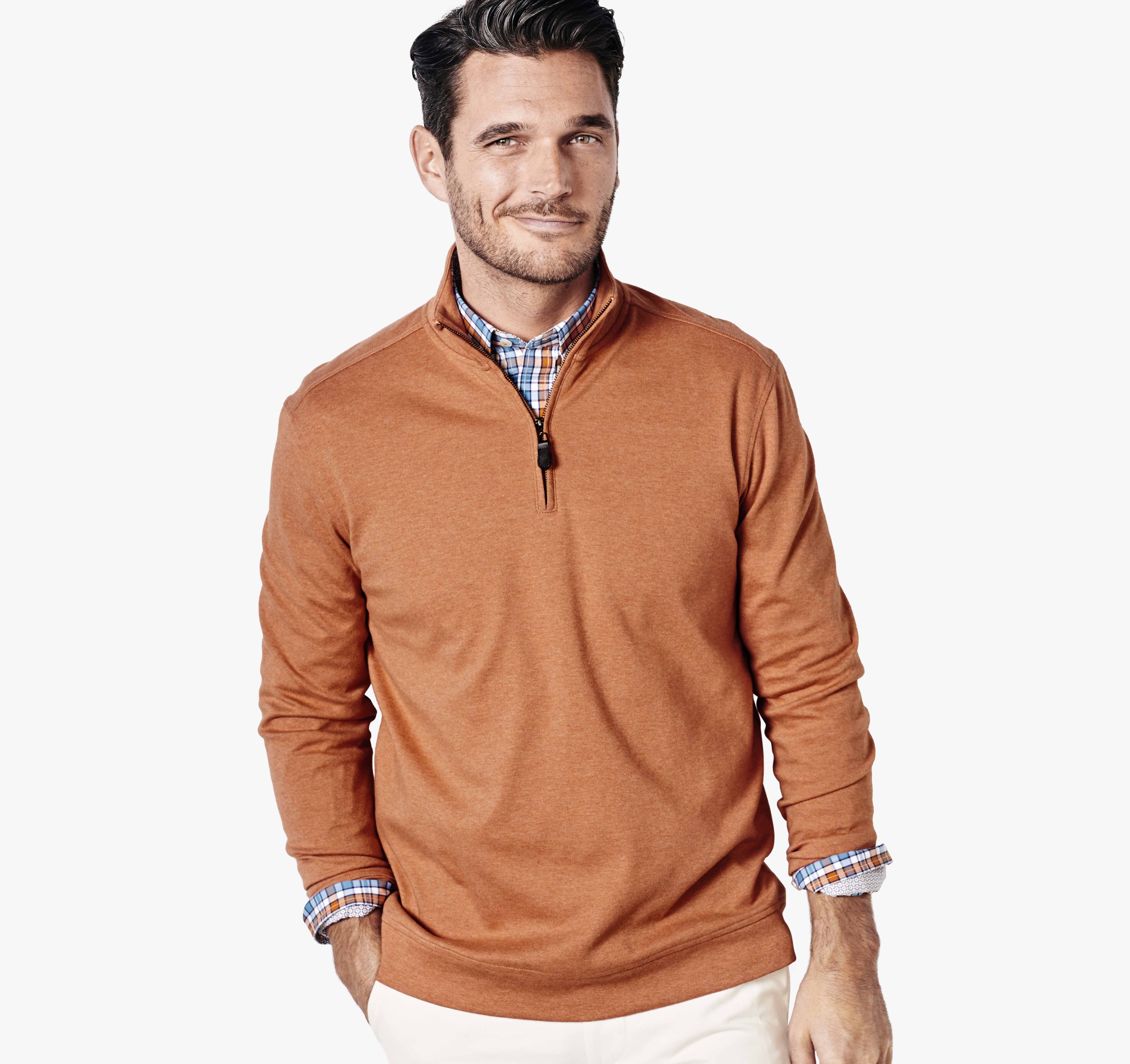 Pima Cotton QuarterZip Johnston & Murphy