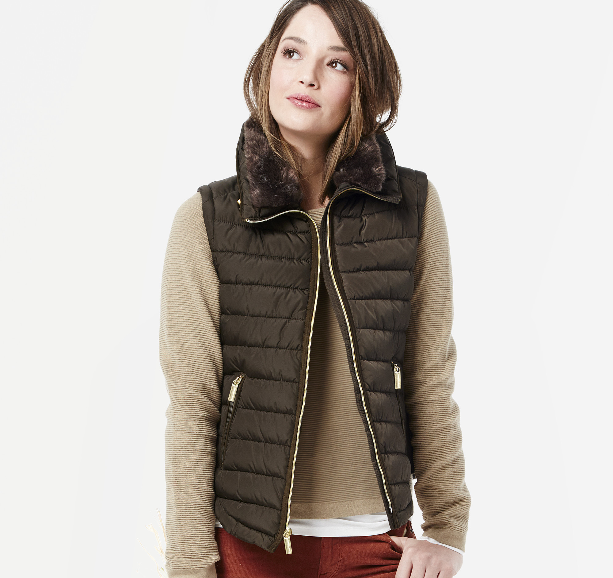 fur collar shirt