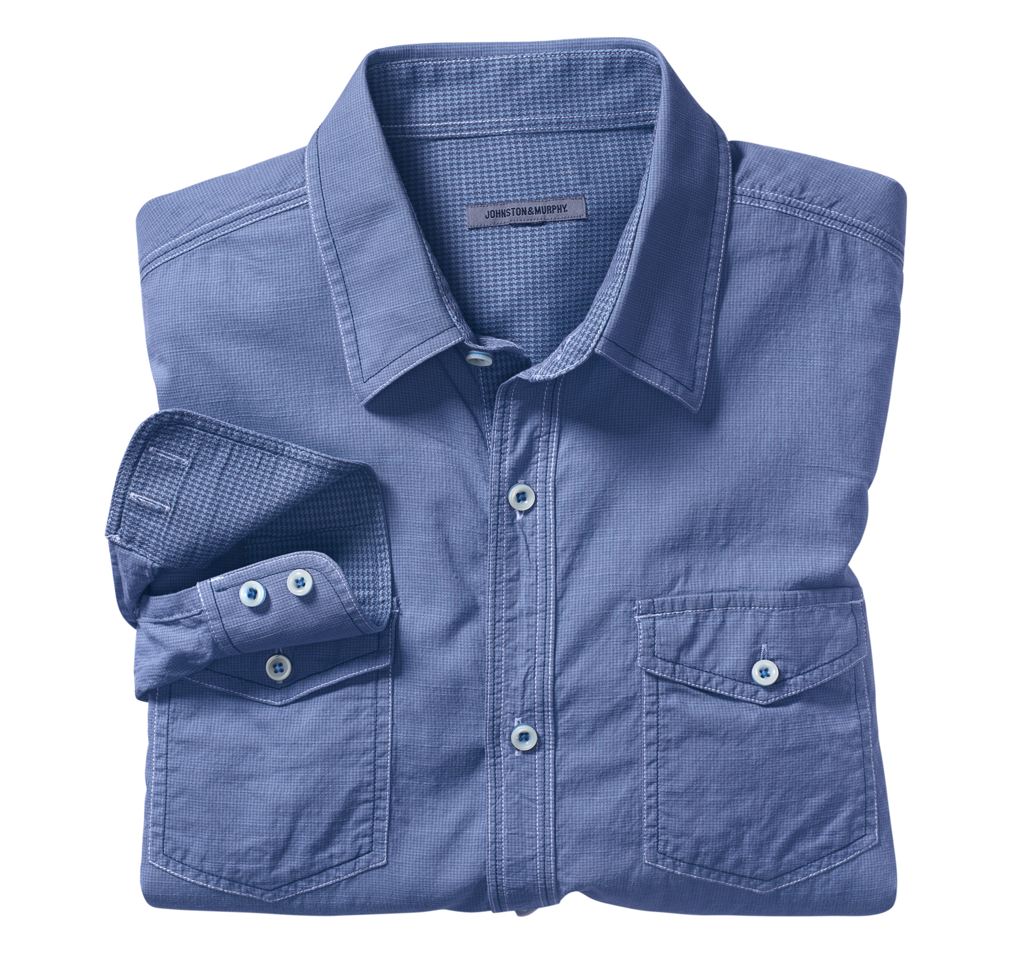 Slim Fit PigmentDyed Solid Shirt Johnston & Murphy