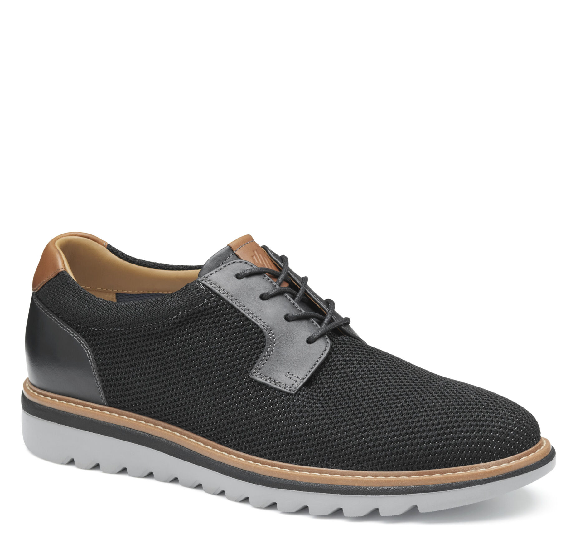 Johnston Murphy Men's Algood Knit Plain Toe Casual Lace-up Shoe