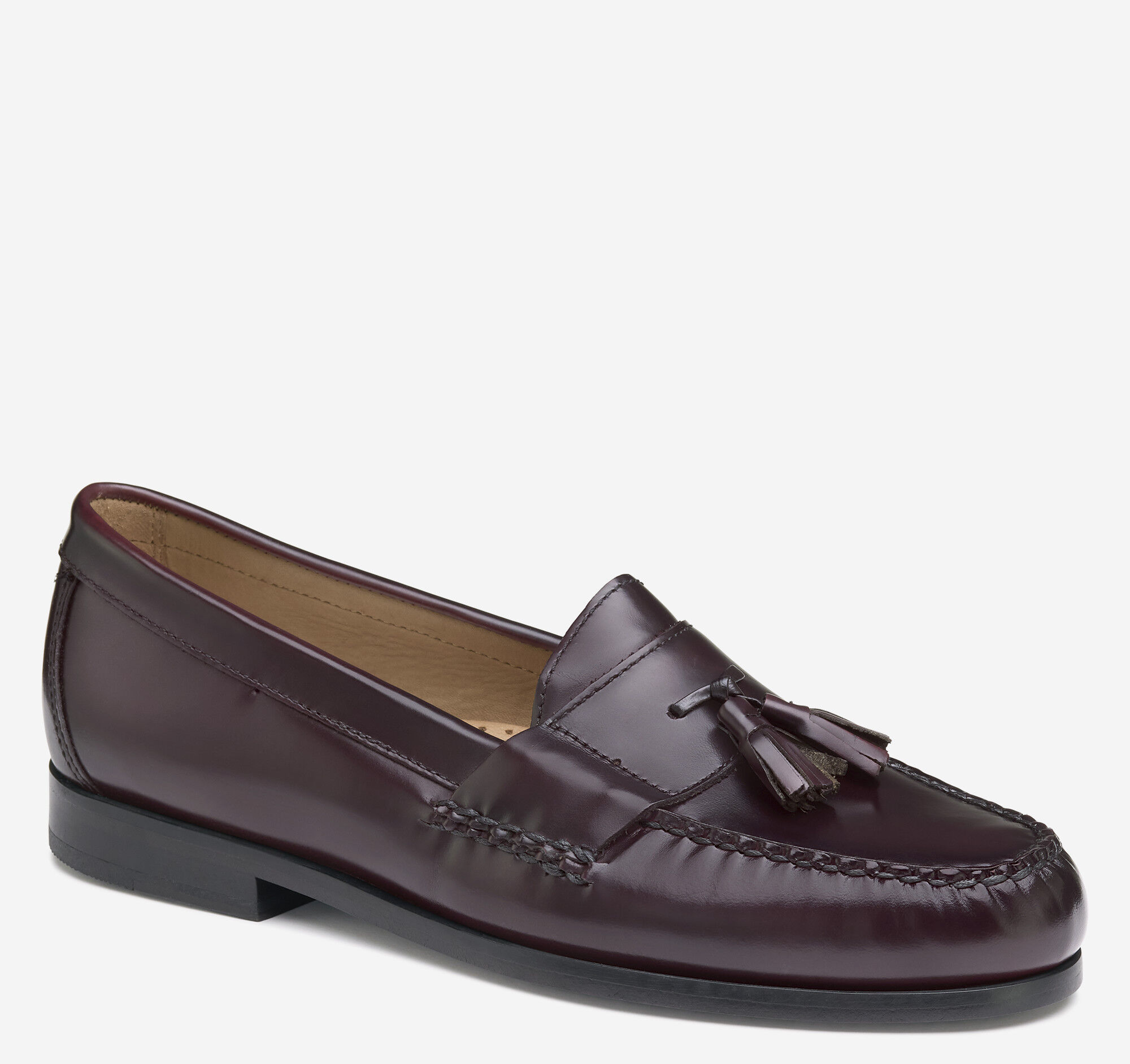 Men's Hayes Tassel Loafer in Burgundy Full Grain | Johnston & Murphy