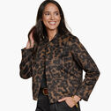 Brushed Leopard-Print Bomber image number null