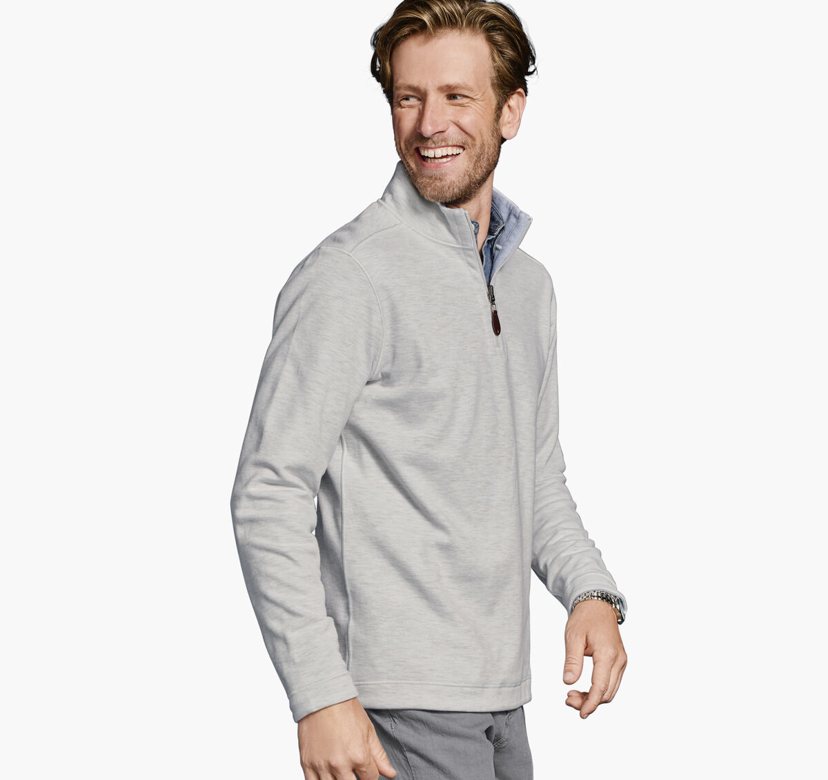 Reversible Solid Quarter-Zip image number null