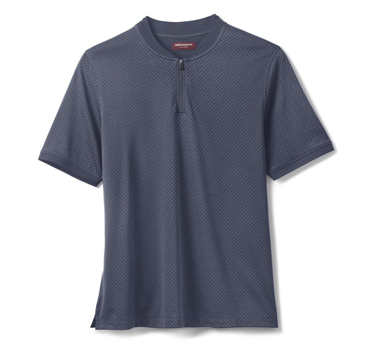 Gavin Zip Jacquard Polo image number null