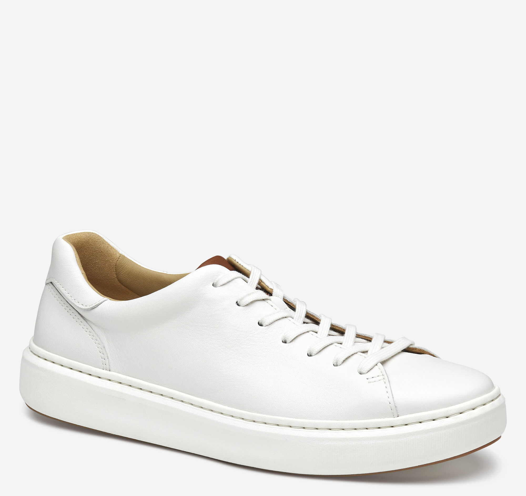 Men's Anders Lace-To-Toe in White Full Grain | Johnston & Murphy