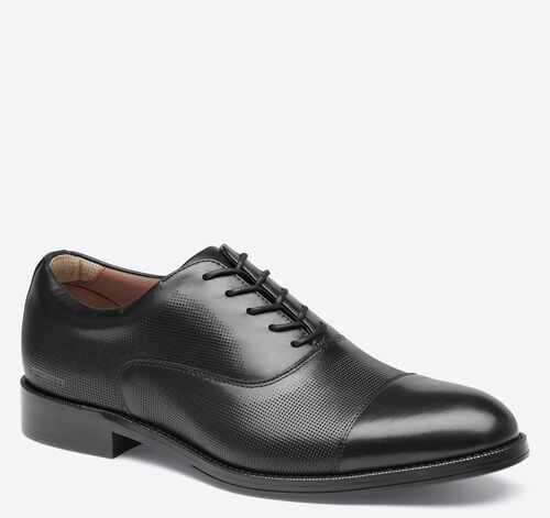 XC+&trade; Copley Cap Toe - Black Waterproof Full-Grain Leather