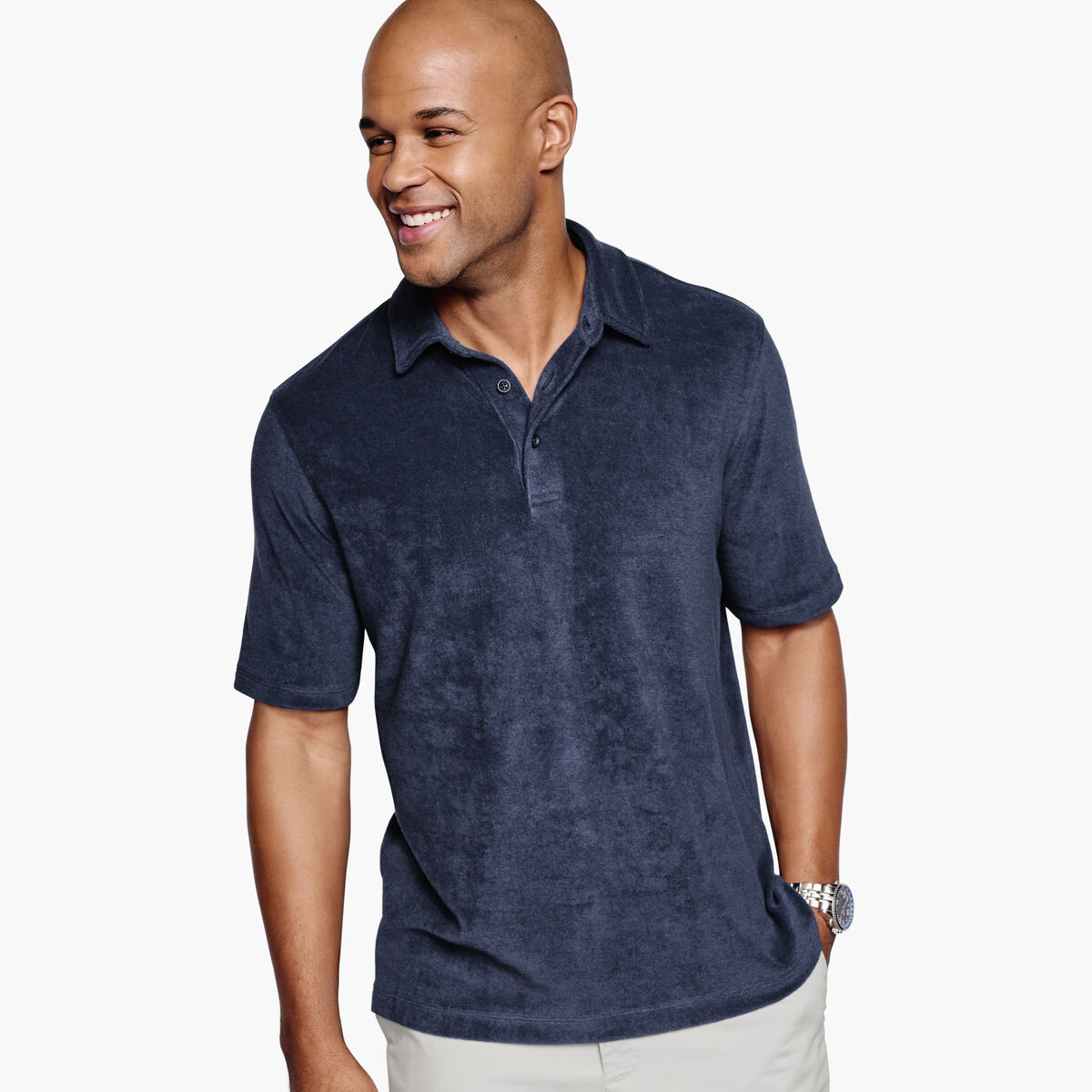 Pima Cotton-Blend Terry Polo image number null