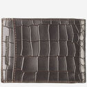 Croc-Embossed Leather Billfold Wallet image number null