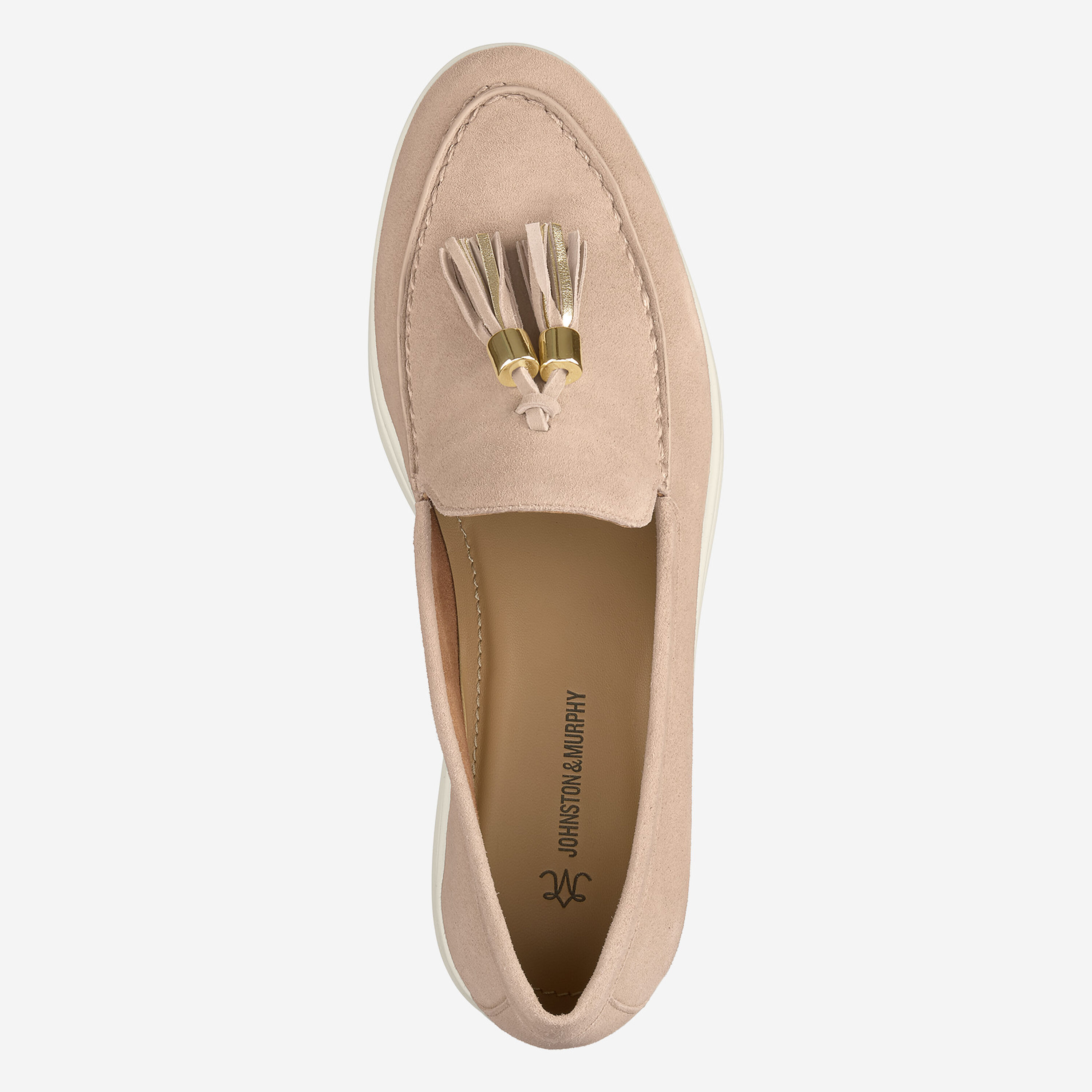 Johnston & Murphy Beige Suede Tassel Loafer Nwot Suede Tassel Loafer – Gorsuch main image 3