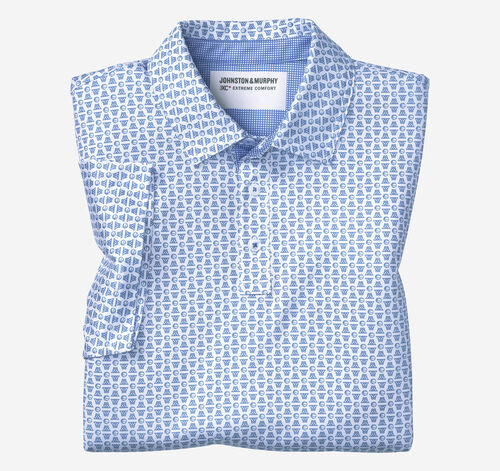 Game Day XC+&trade; Basketball Print Polo - Royal