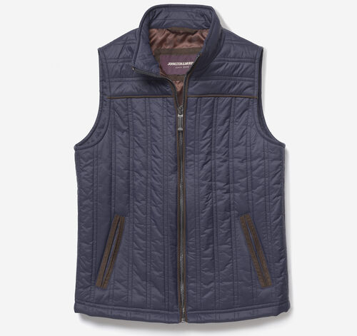 Boys Quilted Vest - Navy