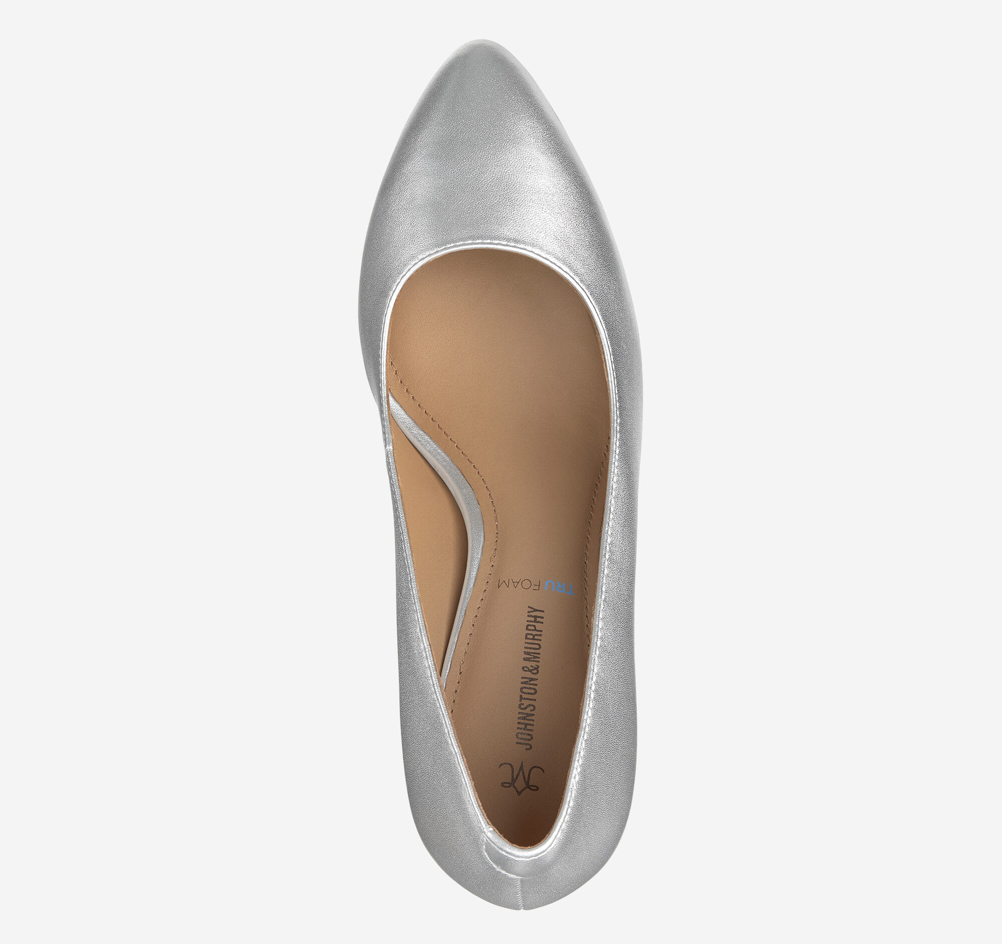 Women's Vicki Pump in Silver Metallic Sheepskin | Johnston & Murphy