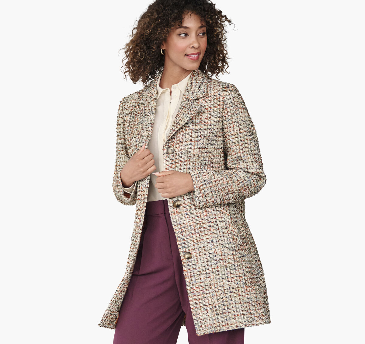 Notched-Collar Coat image number null