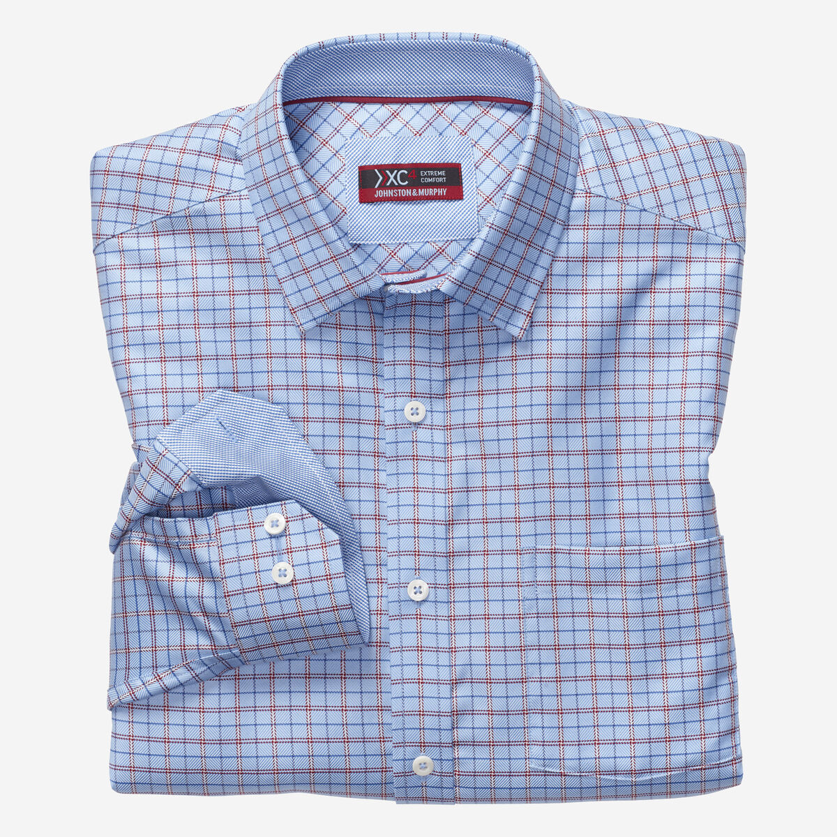 XC4&reg; Arrow Rope Check Point-Collar Shirt image number null