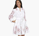 Game Day Button-Front Eyelet Dress image number null