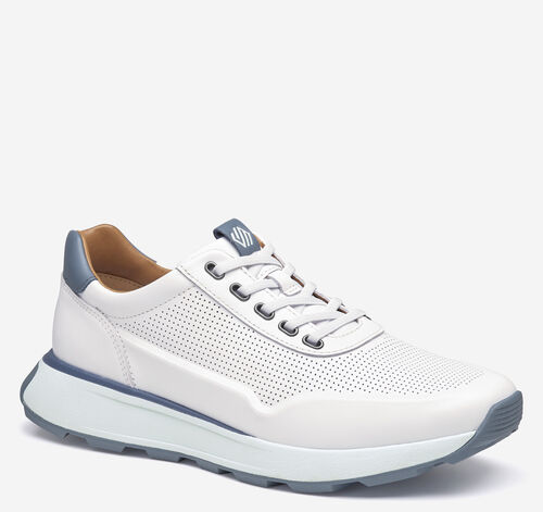 Douglas U-Throat Jogger - White/Gray Full-Grain Leather