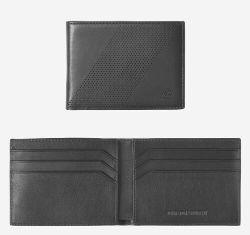 Richmond Perforated Billfold Wallet - Black