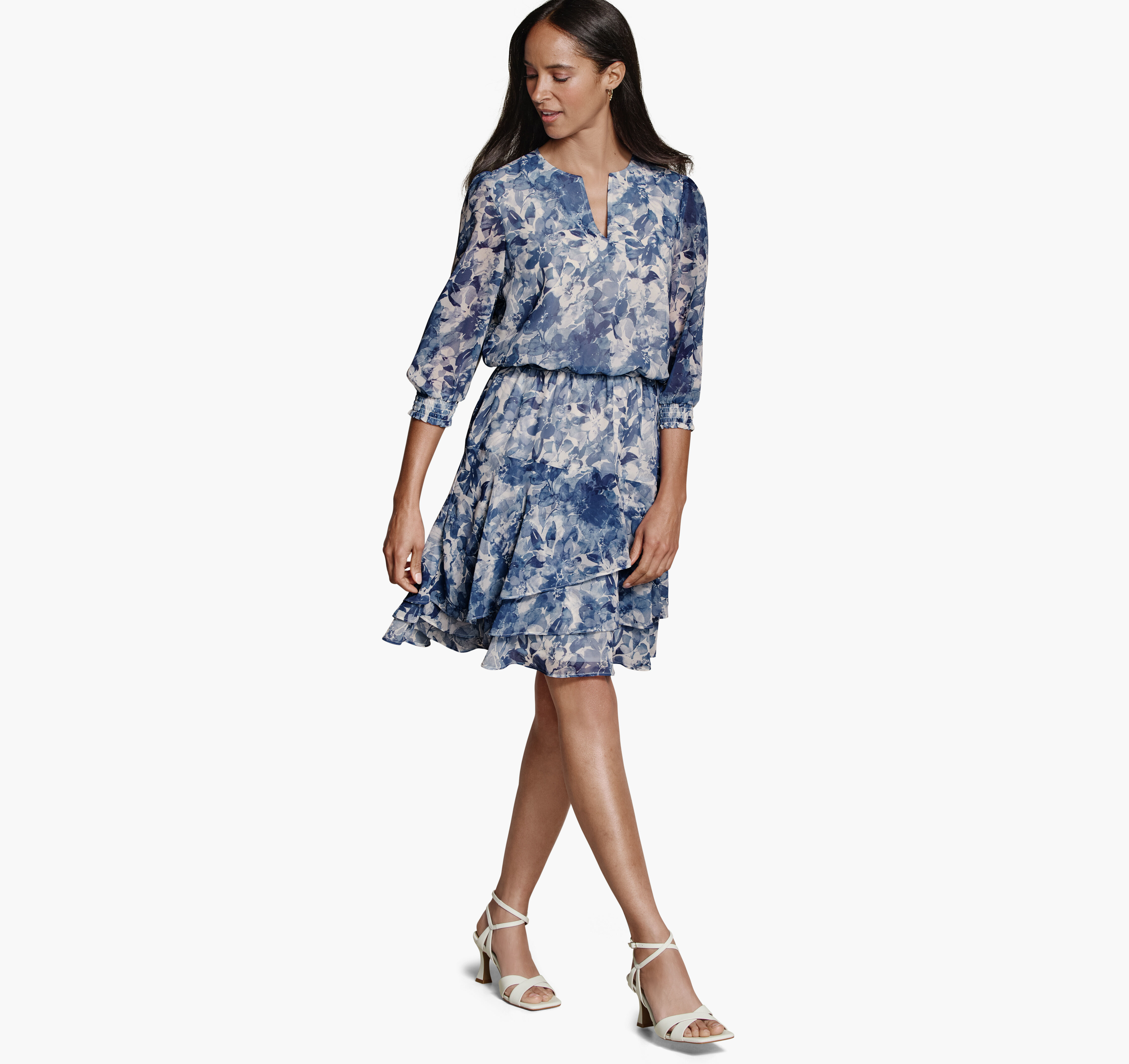 Printed Tiered Dress