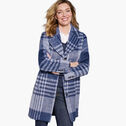 Brushed Plaid Coat image number null