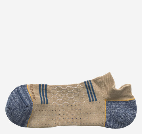First In Comfort Ankle Socks - Tan Sport Stripe