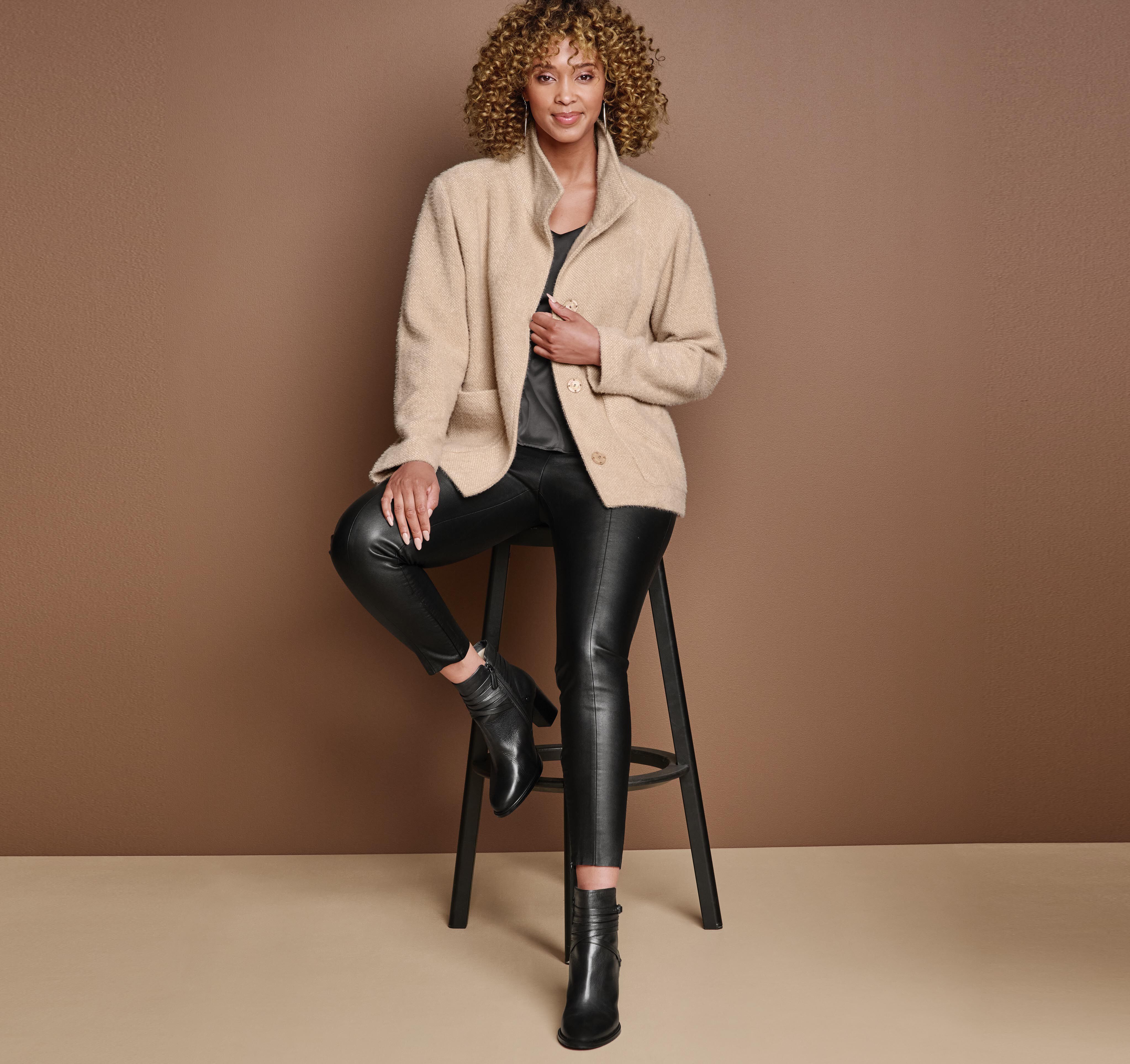 Women's Eyelash Jacket in Camel | Johnston & Murphy