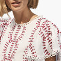 Game Day Eyelet Flutter Sleeve Top image number null