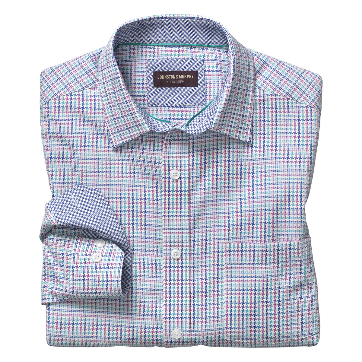 Tri-Color Houndstooth Shirt image number null