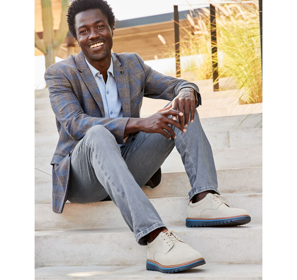 Large Glen Plaid Blazer image number null