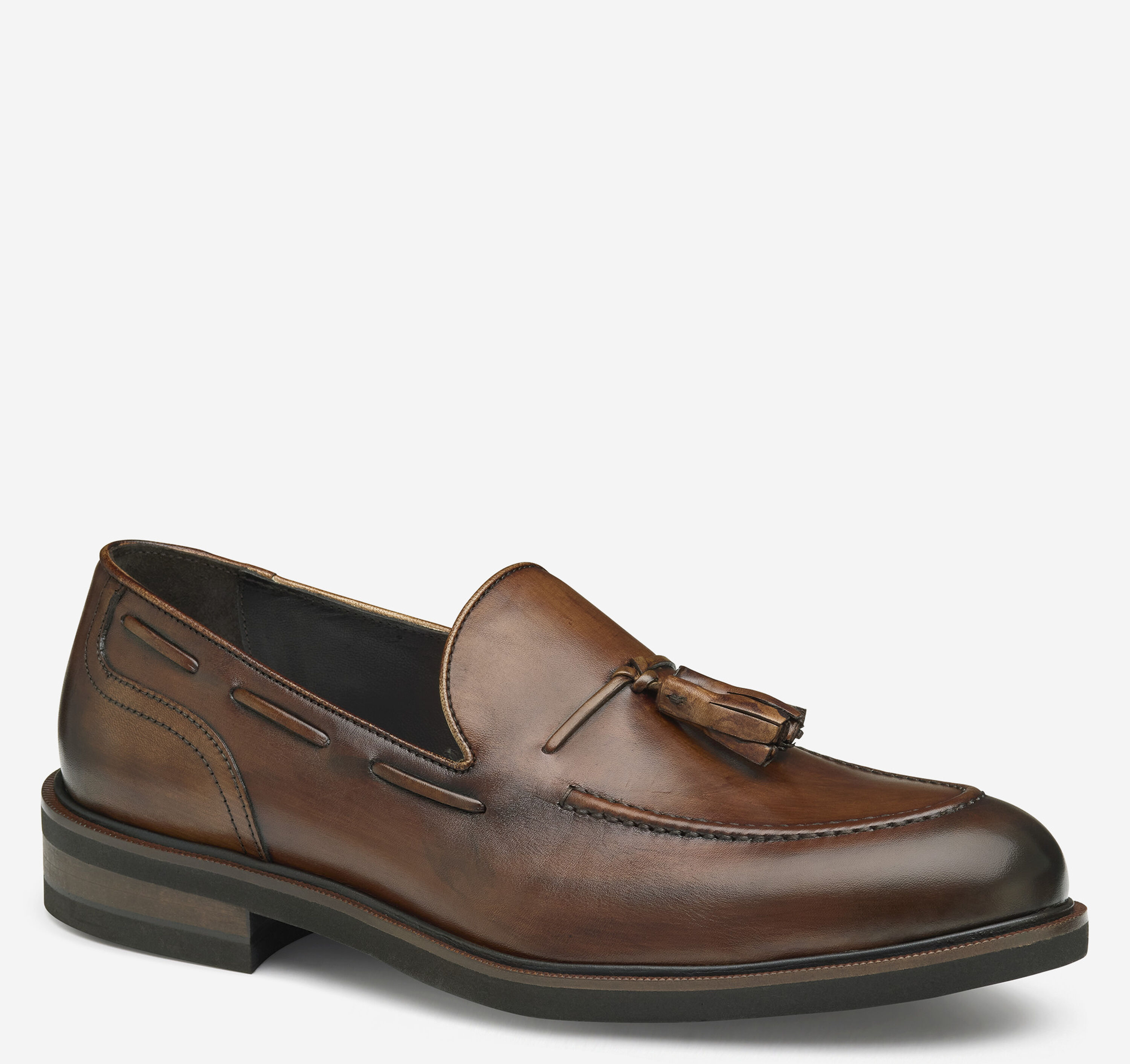 Johnston Murphy Shoes Mens 12 Brown Leather Kiltie Tassel Loafers Vtg Made Italy Vtg Johnston & Murphy Heritage Kiltie Tassel | Mercari main image 4