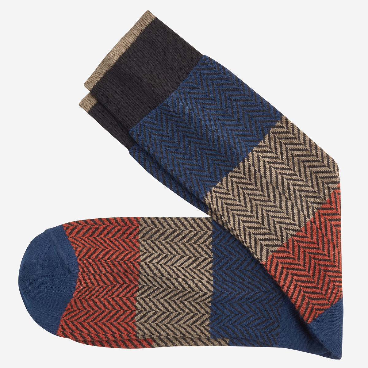 Chevron Colorblock Socks image number null