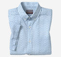 Cotton-Linen Short-Sleeve Print Shirt image number null