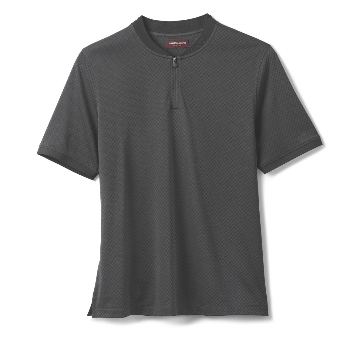 Gavin Zip Jacquard Polo image number null