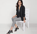 Draped Open-Front Blazer image number null
