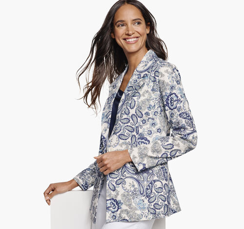 Paisley Printed Lined-Blend Blazer