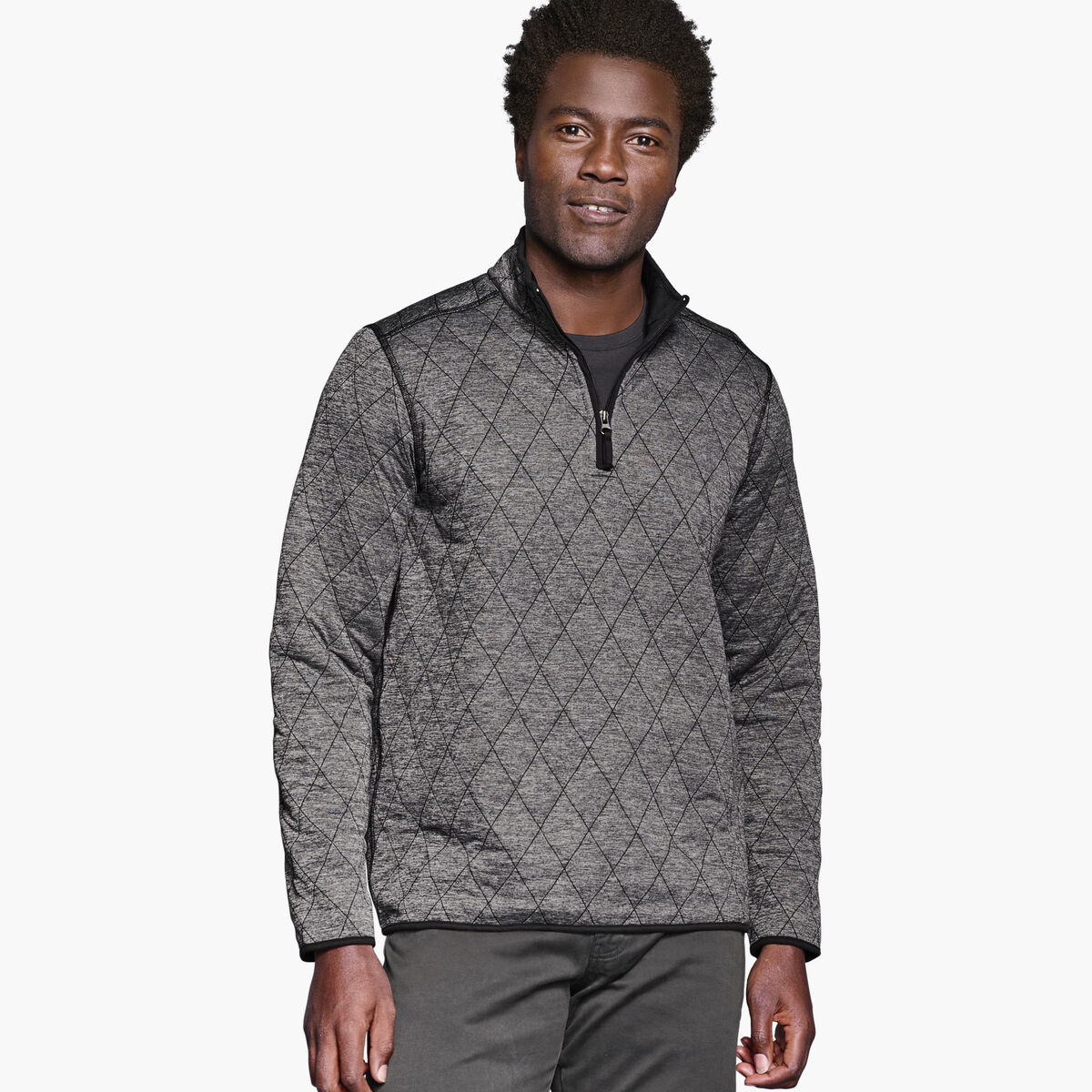Diamond Quilt Quarter-Zip image number null