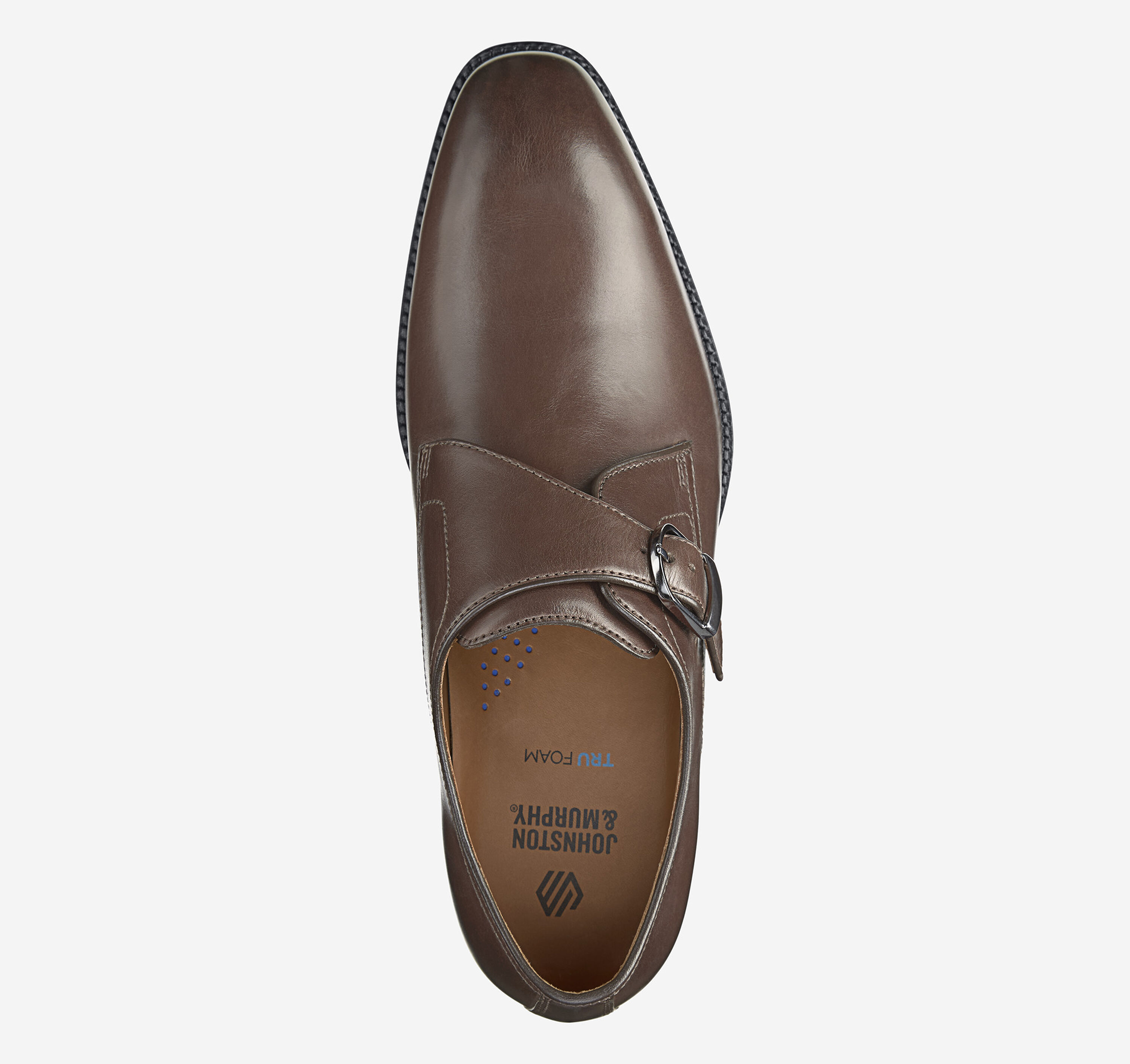 Johnston & Murphy Mens 11 Dress Shoes Brown Monk Strap Leather Square Italy Made Amazon.com: Johnston & Murphy Mens Richland Monk Strap  main image 2