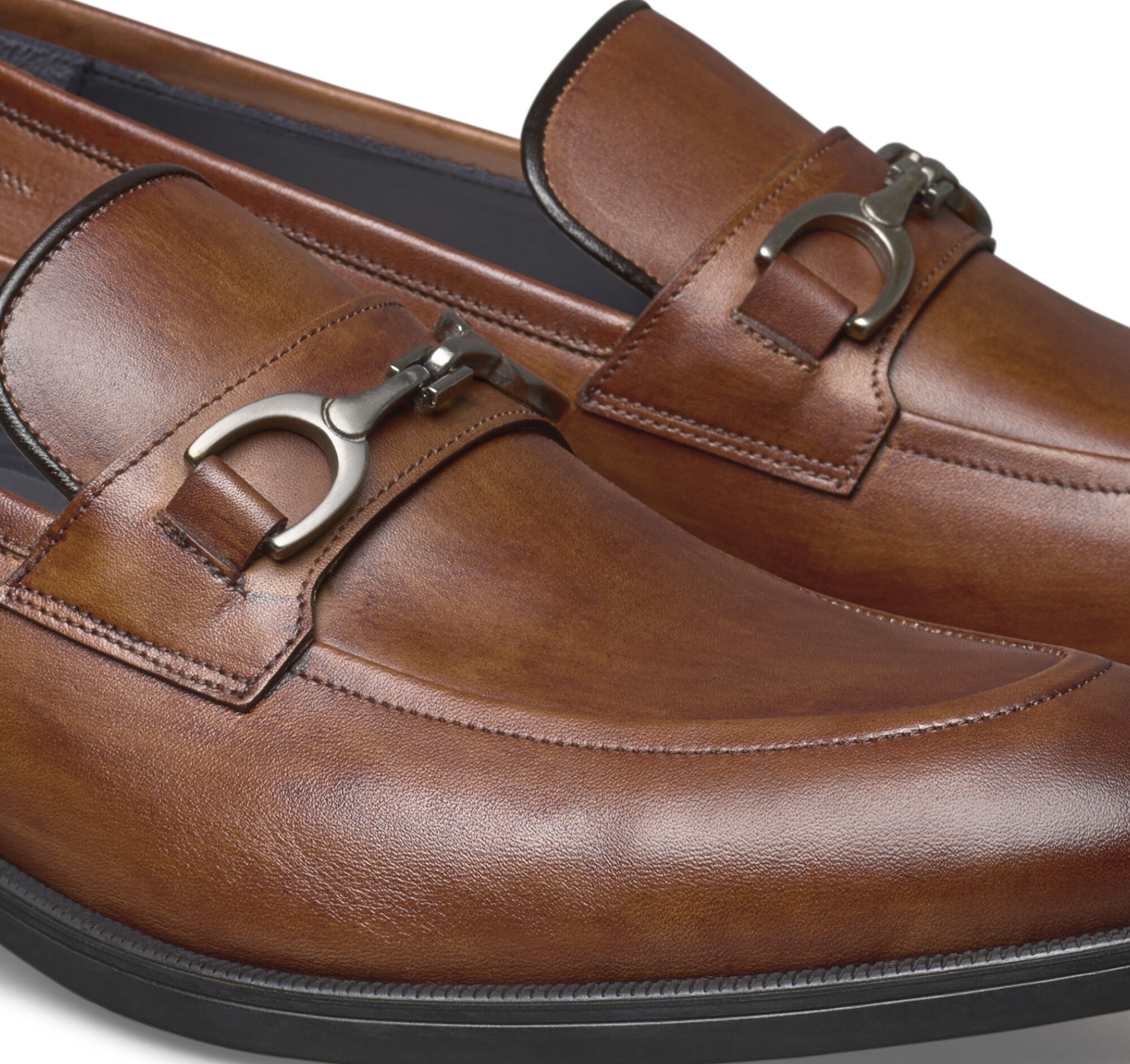 Men's Flynch Bit Loafer in Tan Italian Calfskin | Johnston & Murphy