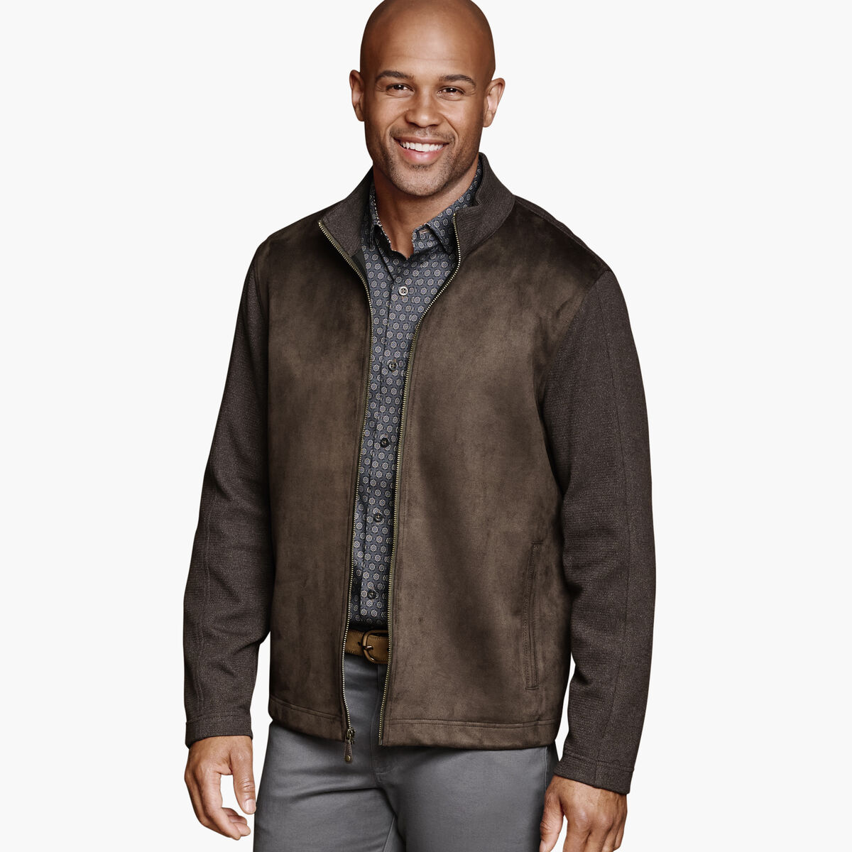 Faux-Suede Full-Zip image number null