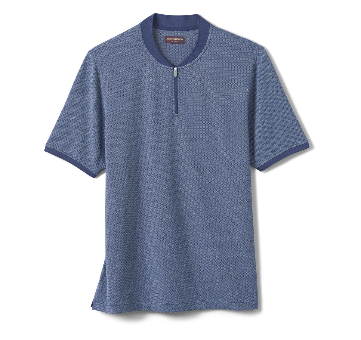 Jacquard Zip Polo image number null