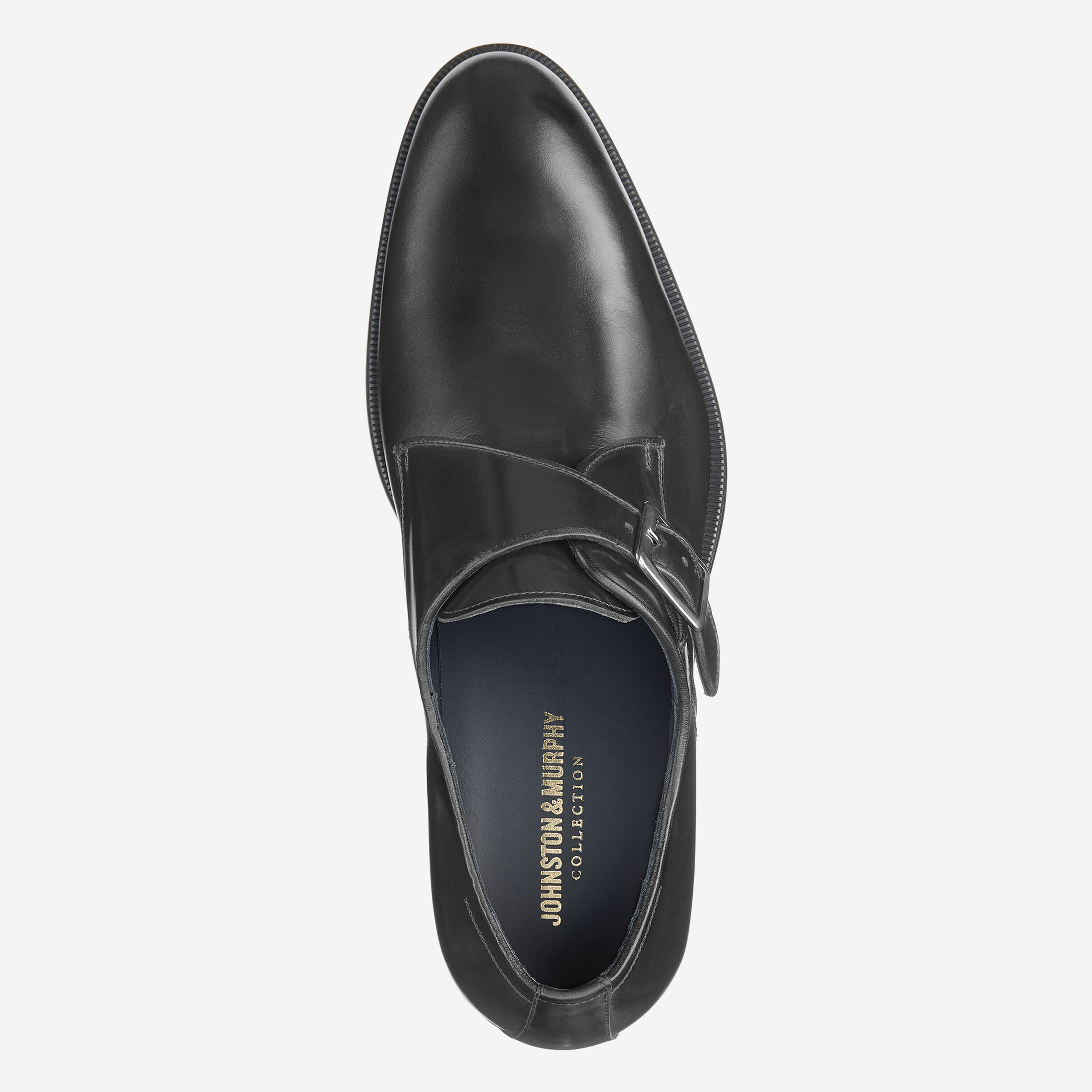 8.5 Johnston and Murphy Black Monk Strap Loafers Men main image 4