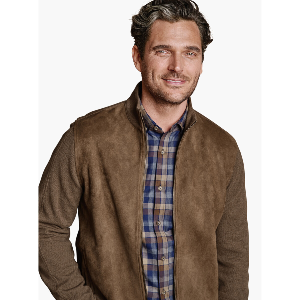 Faux-Suede Full-Zip image number null