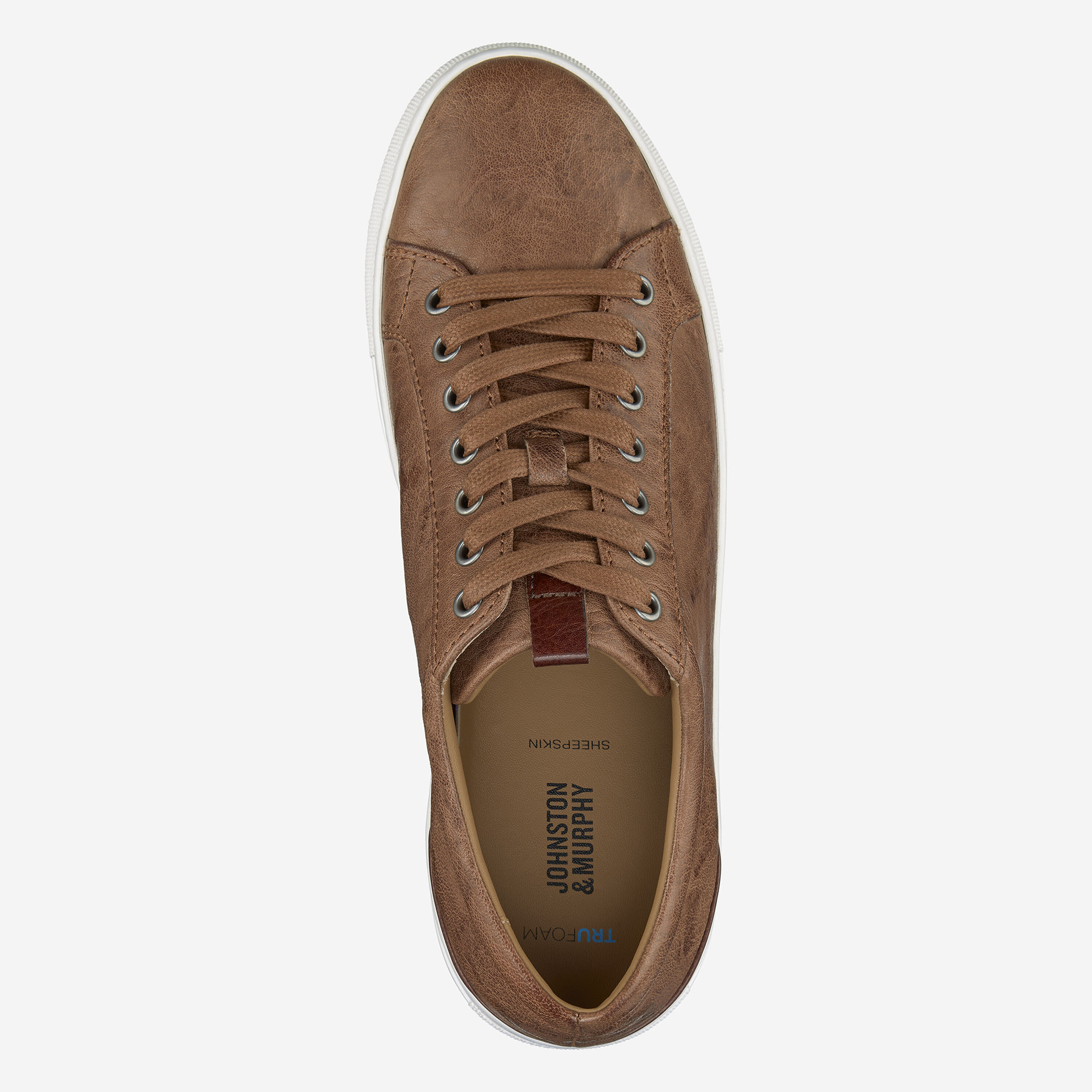 Johnston & Murphy Tan Leather Sheepskin Suede Oxford Shoes 25-2262 Men 10M Johnston Murphy Men main image 2