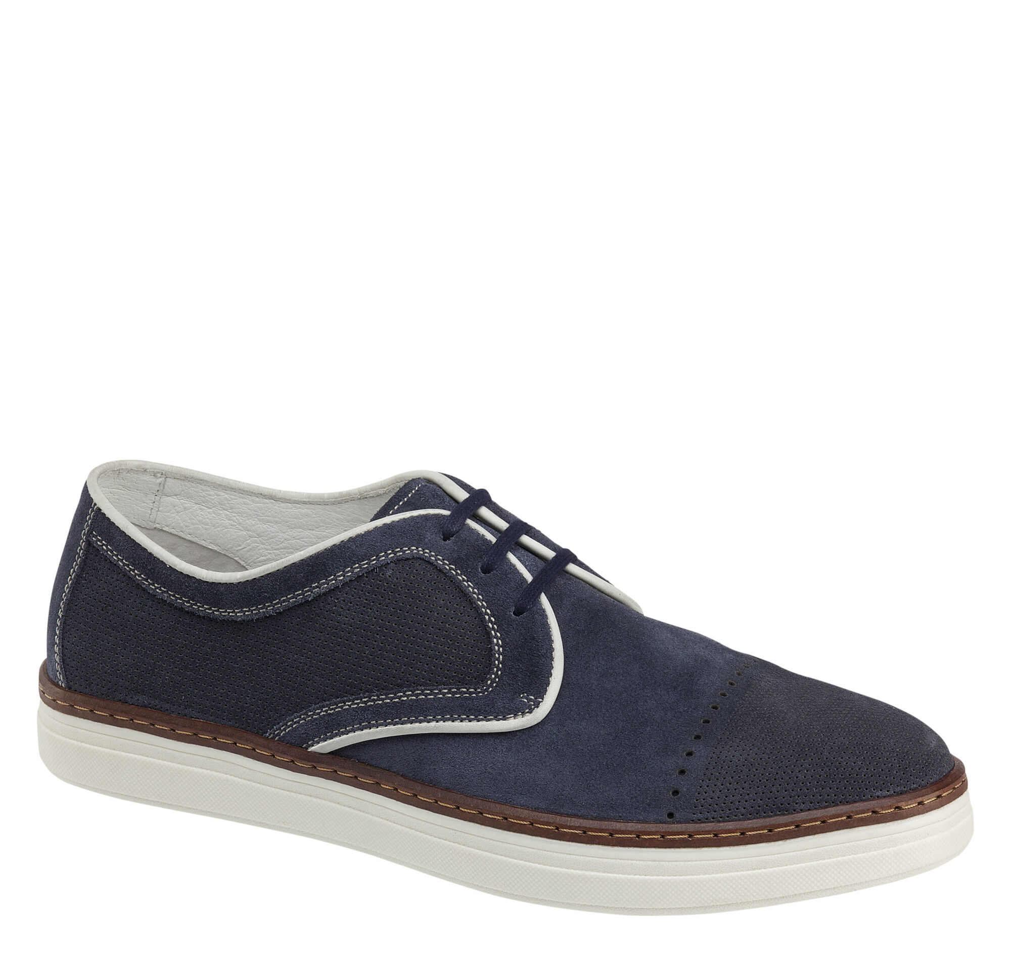 Men's Denby Cap Toe in Navy Suede | Johnston & Murphy