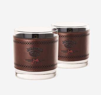  Jack Daniel’s x J&M 175th Leather-Wrapped Rocks Glass Set