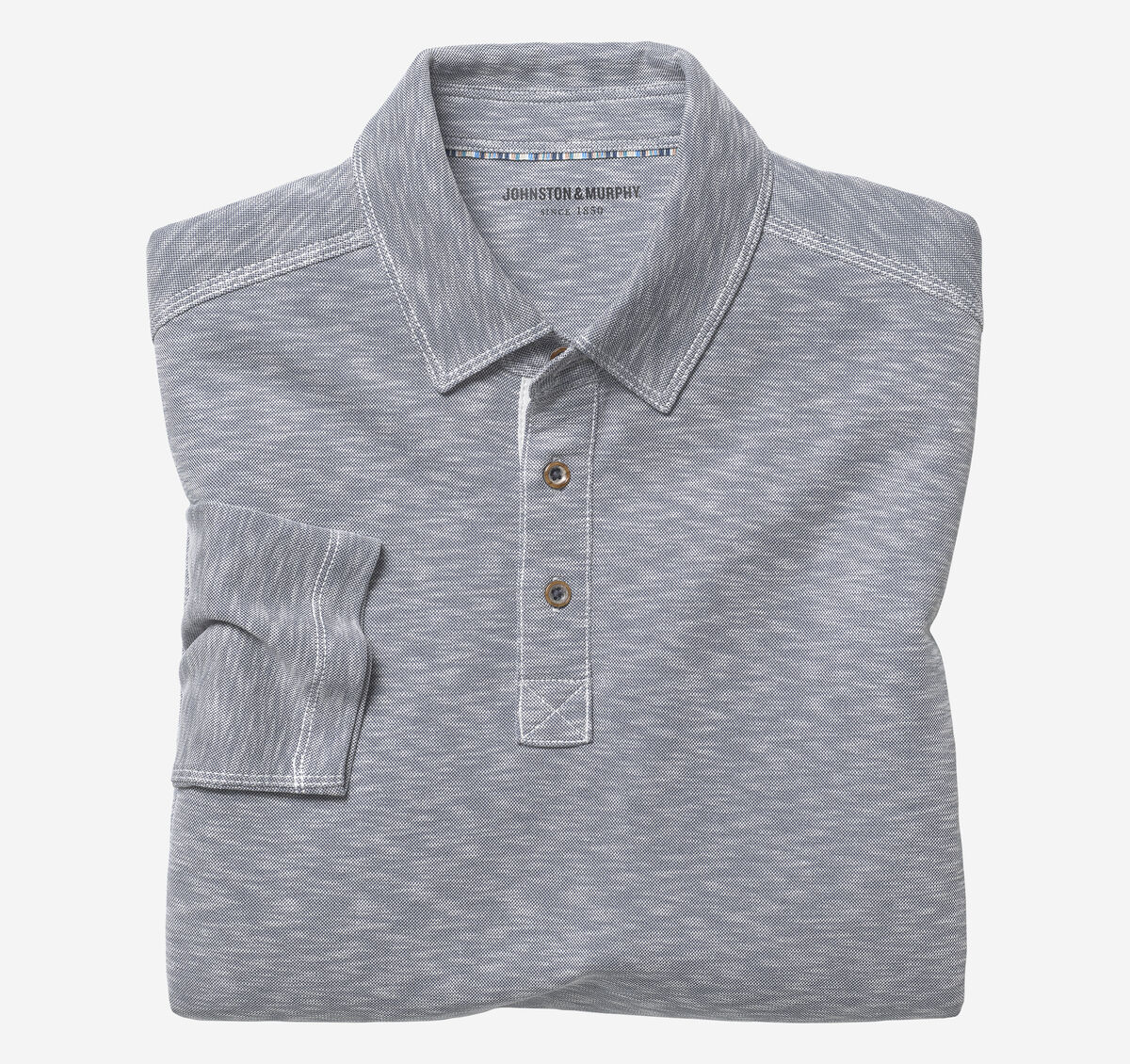 Vintage Slub Long-Sleeve Polo image number null