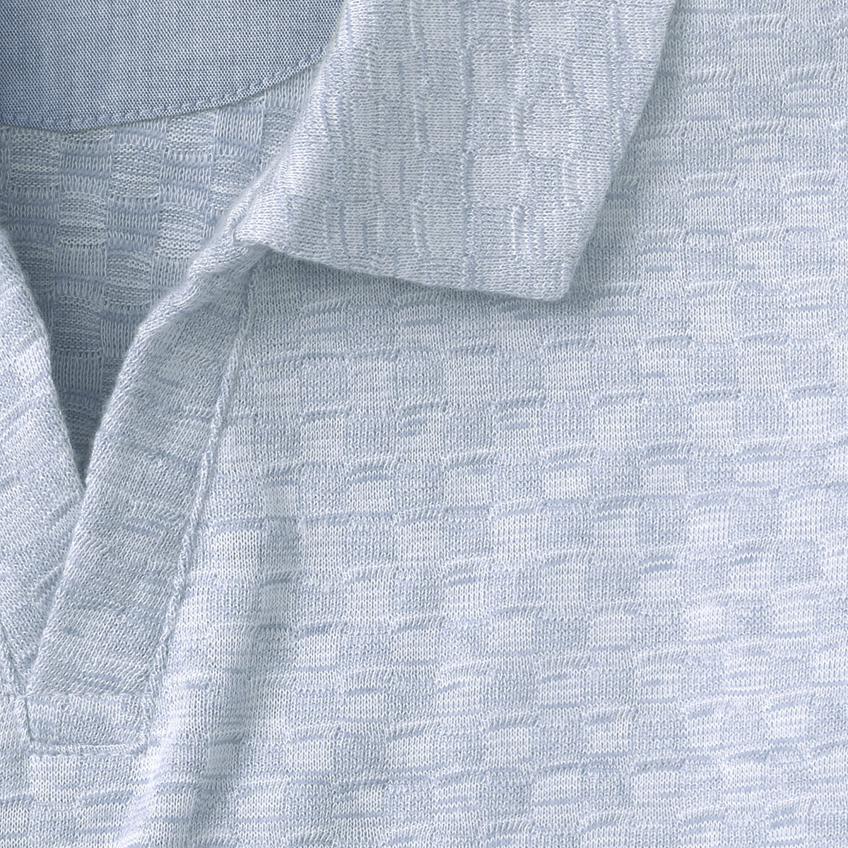 Basketweave V-Neck Polo image number null