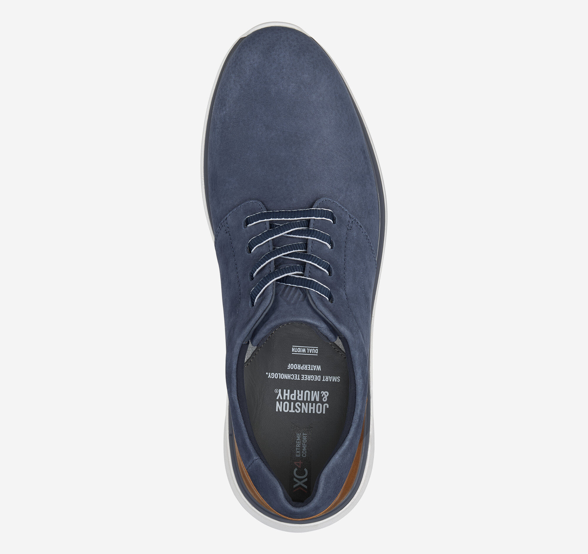 Men's XC4® Prentiss 2 Plain Toe in Navy Waterproof Tumbled Nubuck