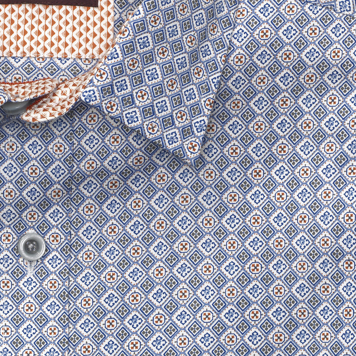 Stamp Tiles Print Shirt image number null