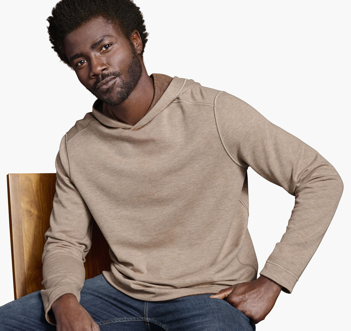 Reversible Knit Hoodie image number null