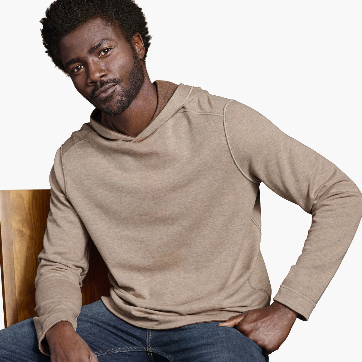 Reversible Knit Hoodie image number null